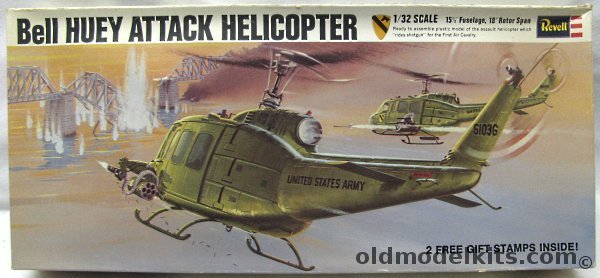 Revell 1/32 Bell Huey Attack Helicopter UH-1D, H259-200 plastic model kit